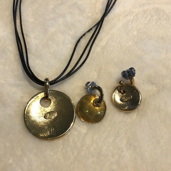 Lia Sophia Mother of Pearl necklace/earring set - Picture 4 of 4